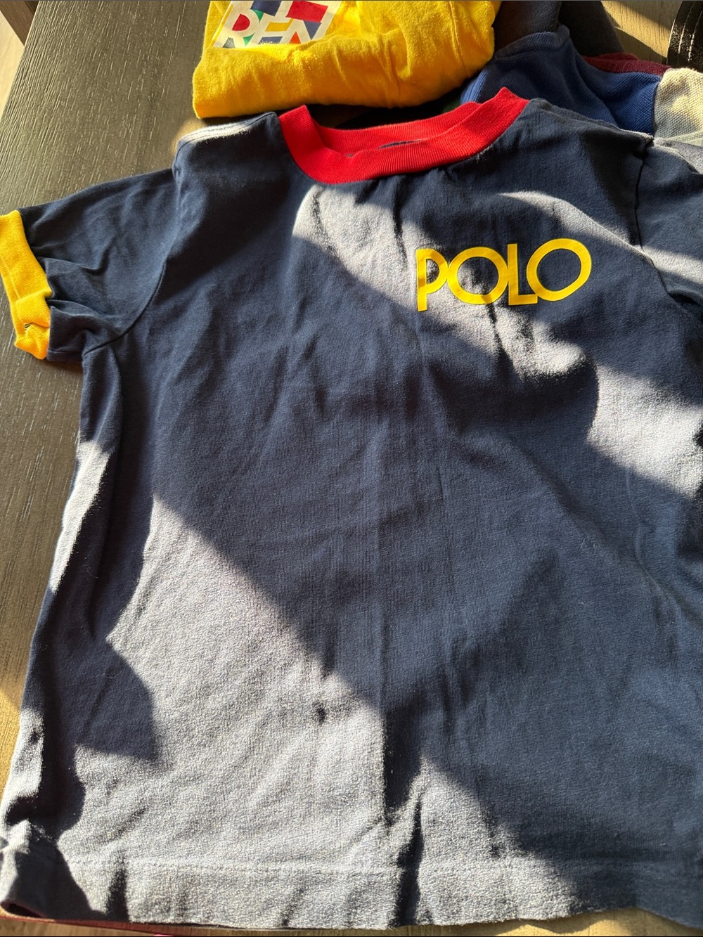 Ralph Lauren Kids Polo Colorblock & Yellow Logo Tees - Picture 4 of 6